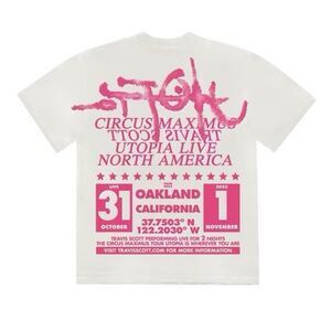 NEW Travis Scott Circus Maximus Utopia Oakland Tour Concert Tee Size Large